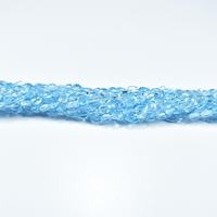 Topaze bleue ciel naturelle lisse forme ovale pierres précieuses polies en vrac perles 4-7mm perles bleu ciel pour la fabrication de bijoux au prix de gros