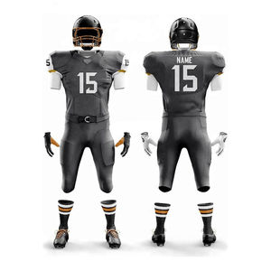 Uniforme de football américain imprimé à manches courtes, respirant, grande taille, pour clubs américains, avec tissu flexible, vente en gros - Product Image 3