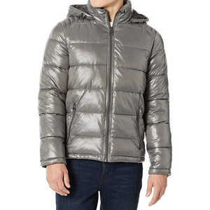 Chaquetas acolchadas de hombre con logotipo y diseño personalizados, chaqueta acolchada de burbuja ajustada cálida, chaqueta de invierno para hombre - Product Image 3
