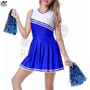 ชุดเชียร์ลีดเดอร์สำหรับผู้หญิงชุดเชียร์ลีดเดอร์โพลีเอสเตอร์100% พิมพ์ลายออกแบบได้ตามต้องการ - Product Image 2