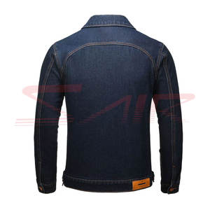 Nouvelle veste en jean personnalisée, légère, respirante, grande taille pour hommes, col montant, tissu en toile, style décontracté, vente en gros - Product Image 2