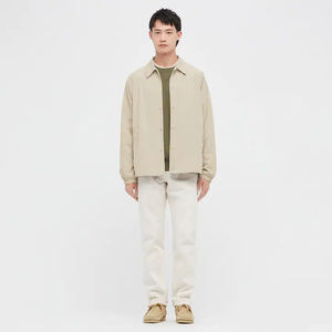 Meilleure qualité imperméable coupe-vent entraîneurs vestes personnalisé avant écologique respirant hiver coton toile tissu Snap - Product Image 4