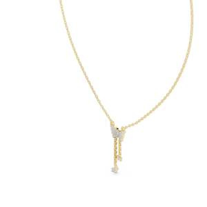 Collar de Mariposa con Diamante CVD de Laboratorio de 0.12 CT, VVS-VS EF, Opciones de Oro Rosa, Amarillo y Blanco de 18 y 14 Quilates, Joyería Fina - Product Image 6