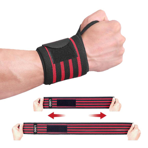Bandages de poignet d'haltérophilie à bande élastique en nylon à haute élasticité avec logo personnalisé accessoires de gymnastique de compression pour entraînement de musculation - Product Image 1