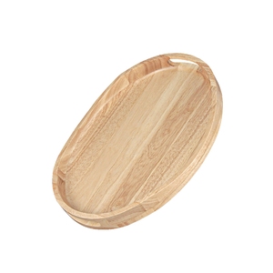 Plateau de service en bois naturel écologique, plateau rectangulaire en bois de paulownia pour l'artisanat DIY, plateau de cuisine en bois avec poignées découpées - Product Image 2