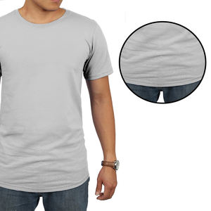 2023 Camisetas De Hip Hop largas de calidad premium para hombres 100% algodón cuello redondo diseño de hombro caído cuello redondo pantalla corta ligera - Product Image 6