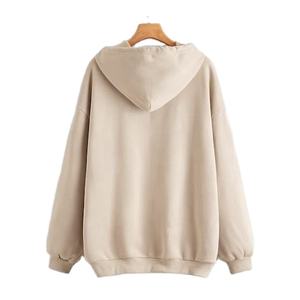 Sweats à capuche personnalisés OEM 100% coton polaire 400gsm épaule tombante Streetwear sweats à capuche surdimensionnés avec fermeture éclair fabrication fournisseur de marque privée - Product Image 3