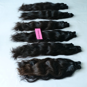 Máquina de doble trama India cutícula alineada sin procesar cuerpo ondulado procesamiento sin tejer extensiones de cabello humano - Product Image 4
