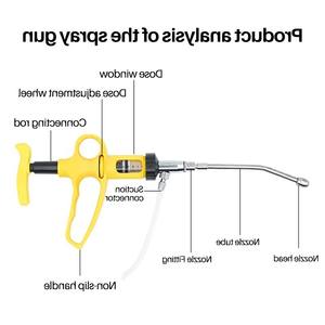 เข็มฉีดยาสัตวแพทย์ปรับได้5มล. 10มล. หัวฉีดวัคซีนแกะพลาสติกปืนฉีดน้ำสำหรับสัตวแพทย์ทนทานราคาไม่แพง - Product Image 2