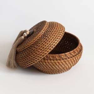 Caja de Chocolate de ratán Natural para el Ramadán, caja decorativa de ratán tejido a mano para el hogar y vacaciones, hecho en Vietnam, nuevo diseño - Product Image 1