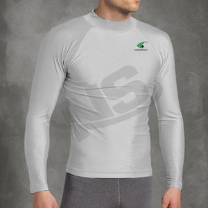 Quick Dry Long Sleeve Rash Guard <b>Men</b> Fitness Wear Gym Sports Clothing Jiu Jitsu <b>Kimono</b> Style Performance Training Rash Guards - Product Image 2