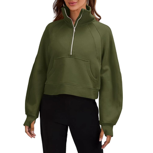 เสื้อมีฮู้ดสำหรับผู้หญิงแบบมีซิปและระบายอากาศได้ดีเสื้อมีกระเป๋าผูกทำจากโพลีเอสเตอร์/ ผ้าฝ้ายพิมพ์ลายปัก - Product Image 3