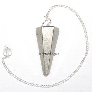 คริสตัลพลอยสีแดงแจสเปอร์6เหลี่ยมพร้อมจี้โซ่เงิน - Product Image 3