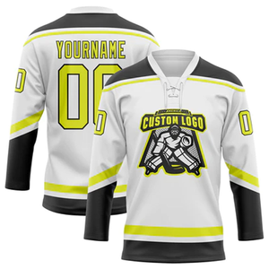 Venta al por mayor personalizado OEM 100% poliéster divertido sublimación bordado personalizado manga larga Hombre Ropa Deportiva hockey sobre hielo Jersey - Product Image 1