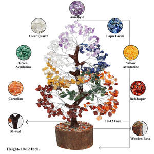 VENTE EN GROS NATURELLE DE QUALITÉ SUPÉRIEURE 300 CHIPS SEVEN CHAKRA GEMSTONE ARBRE POUR LA DÉCORATION DE LA MAISON REIKI NATUREL GUÉRISON ARBRES GEMMES - Product Image 2