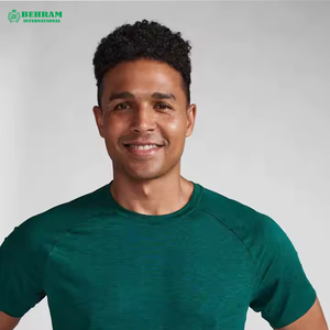 Camiseta de Hombre de Corte Holgado con Cuello Redondo, Poliéster/Algodón, Impresión de Logotipo Personalizada 2025, Ecológica, Transpirable, Tejido de Alta Calidad de 210g, OEM - Product Image 6