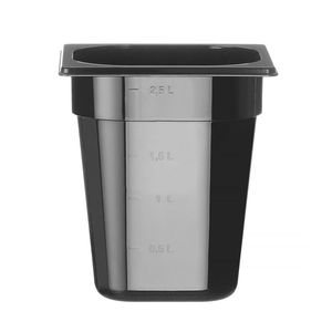 Contenitore Gastronorm 1/6 Profi Line 3.4L Nero 176x162x(H)200mm per Conservazione Alimenti - Product Image 1