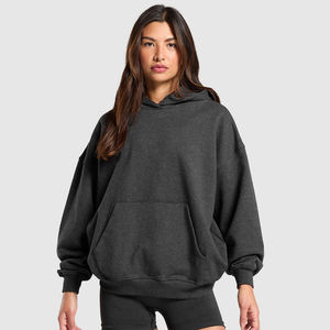 Sweat à capuche polaire pour femme Marron Marl Qualité supérieure Pull à capuche manches longues Streetwear pour l'hiver Coton respirant confortable - Product Image 6