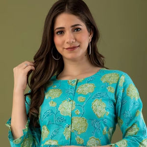 100% vestido indio de algodón con bloque de mano para mujer, ropa de oficina, vestido largo personalizado para novia, regalo de boda, vestido de verano a la venta - Product Image 1