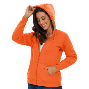 Nueva llegada al por mayor de lana personalizada con cremallera Abrigo con capucha Unisex invierno espesar cálido Sudadera con capucha para las mujeres ropa de calle - Product Image 5