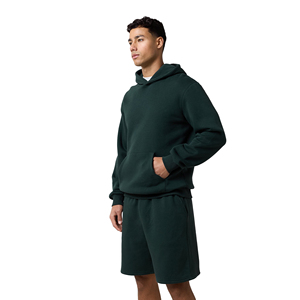 NEW 2026 <b>Mens</b> Fleece <b>Hoodie</b> <b>and</b> <b>Shorts</b> <b>Set</b> Casual Lounge Wear Matching Two Piece Relaxed Fit Streetwear Outfit For <b>Men</b> - Product Image 2