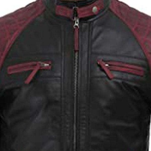 2025 Autumn Winter Men's High-quality Leather Jacket Slim Fit Bomber Style <b>Motorbike</b> Jacket For Man - Product Image 5