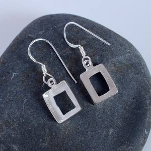 Haute qualité 925 argent Sterling Rectangle forme dos ouvert réglage vierge pour les composants de bijoux en pierres précieuses naturelles - Product Image 3