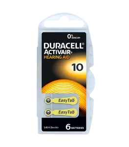 Wholesale Duracell Activair-Hearing Aid Batteries size 10 PR70 YELLOW 30/60 batteries