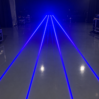 Projecteur laser bleu à tête mobile pour rideau de pluie laser, longue portée, pour avertissement dans les places publiques