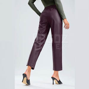 Nueva llegada Top venta al por mayor Pantalones de cuero de las mujeres Venta caliente Precio razonable Pantalones de cuero de las mujeres - Product Image 2