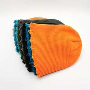 Gorro holgado desgastado de alta calidad, gorro de punto para esquí, gorro de calavera cálido, gorro de invierno con borde roto, gorro de invierno, gorro frío - Product Image 2