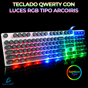 Kit Tastiera e Mouse da Gaming Illuminati a LED RGB, 104 Tasti, Meccanici, Ergonomici, Connessione USB Cablata, Impermeabili, con Caratteristiche in Metallo - Product Image 5