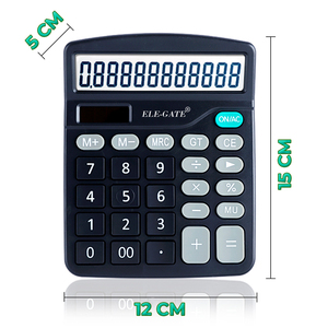 Calcolatrice da Tavolo a Energia Solare con 12 Cifre, in Plastica ABS, con Funzioni Calendario e Sveglia, Alimentata a Batteria per Uso Scolastico - Product Image 6