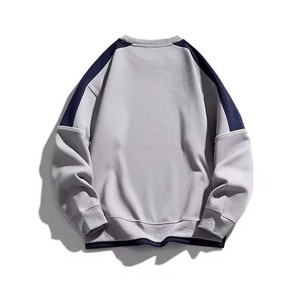 Sweat-shirt à col rond unisexe en polyester/coton, doublé en polaire épaisse, de haute qualité, logo personnalisé brodé, coupe classique - Product Image 2