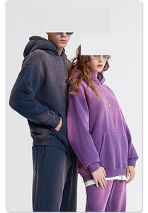 2025 nouveauté à la mode couleur unie lavage à l'acide à capuche femmes coupe confortable Style décontracté marque privée bas quantité minimale de commande usine - Product Image 2