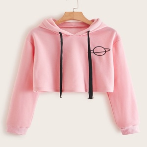 Sudadera de algodón de alta calidad para mujer, ropa para parte superior femenina, Lisa, con rizo francés, personalizada - Product Image 1