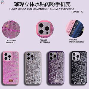 Funda de Teléfono Móvil de Lujo con Diamantes en Relieve y Brillo, TPU+PC, Resistente a Impactos, para 16 E - Product Image 3