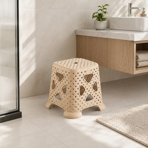 Stackable PP Plastic Stool Household Step Seat Indoor Outdoor Bathroom Kitchen Garden Utility Stool for Home Furniture Use - Product Image 2