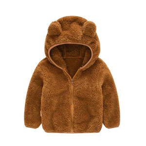 Nouveau gros enfants couleur unie blanc sport entièrement chaud à capuche enfants garçons et filles coton polaire à capuche - Product Image 4