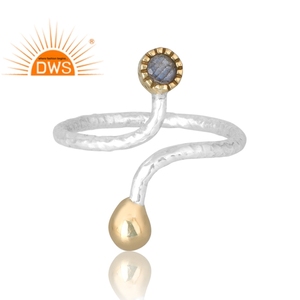 Nueva tendencia, anillo de piedras preciosas de labradorita Natural de Plata de Ley 925, joyería de diseño personalizado para mujer, regalo para ella - Product Image 3