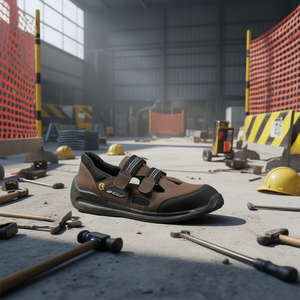 รองเท้าแตะนิรภัยหนังสีน้ำตาล/ดำ Dragster-1240 ไซส์ 43 สำหรับอุปกรณ์ความปลอดภัยและการเอาชีวิตรอด - Product Image 3