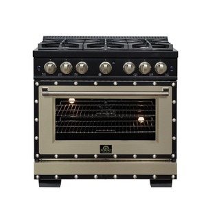 Nueva Estufa de Combustible Dual Ambassador de 36 Pulgadas en Negro con 6 Quemadores Sellados, Potencia de Cocina de 71 000 BTU, 5.2 Pies Cúbicos Horno de Convección - Product Image 1