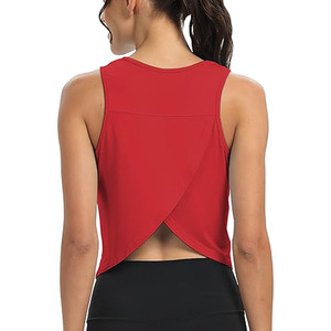 2025 OEM personnalisé dos ouvert sport débardeur pour les femmes respirant décontracté Fitness entraînement plaine haut d'entraînement - Product Image 1