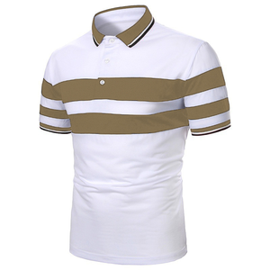 เสื้อโปโลผู้ชายลายทางแฟชั่นฤดูร้อนแขนสั้นเสื้อขนาดใหญ่ - Product Image 6