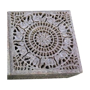Hexagonal Shape Handmade Product <b>Top</b> Quality Design Soapstone Carving Box For Home Decoration Gifts Item - Product Image 2