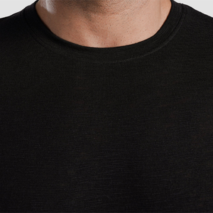 Camiseta de manga corta para hombre, de color sólido Camiseta de algodón con cuello redondo, ropa informal de verano de alta calidad, venta al por mayor, camiseta para hombre - Product Image 5