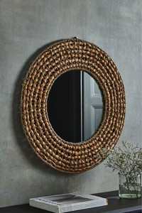 Water Hyacinth <b>Mirror</b> Frame Wall Hanging <b>Mirror</b> Customized Size <b>Vintage</b> Rustic Design Home Decor KING CRAFT VIET Vietnamese - Product Image 2