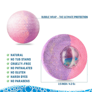 Boule de bain effervescente parfumée de luxe avec surprise à l'intérieur, bombes de bain naturelles pour hydrater la peau, avec mini jouets pour enfants - Product Image 3