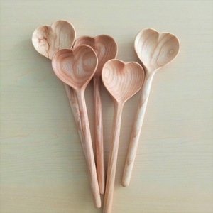 Cuillère en bois massif durable Accessoire de cuisine à grains naturels - Product Image 4