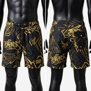 200 GSM Premium Microfiber Swim <b>Shorts</b> Blue White Contrast Panel Rubber <b>Patch</b> Custom Logo <b>men's</b> <b>shorts</b> - Product Image 4